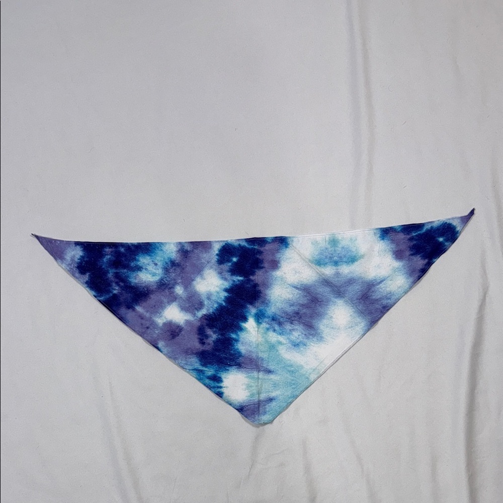 Blue and Purple Tie-Dye Dog Bandana